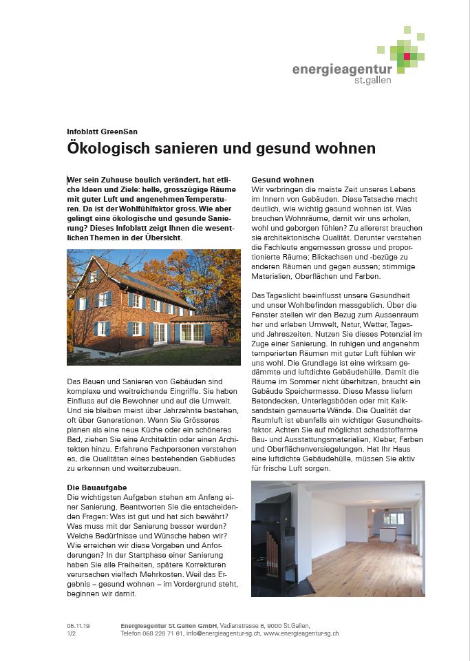 Ökologisch sanieren und gesund wohnen