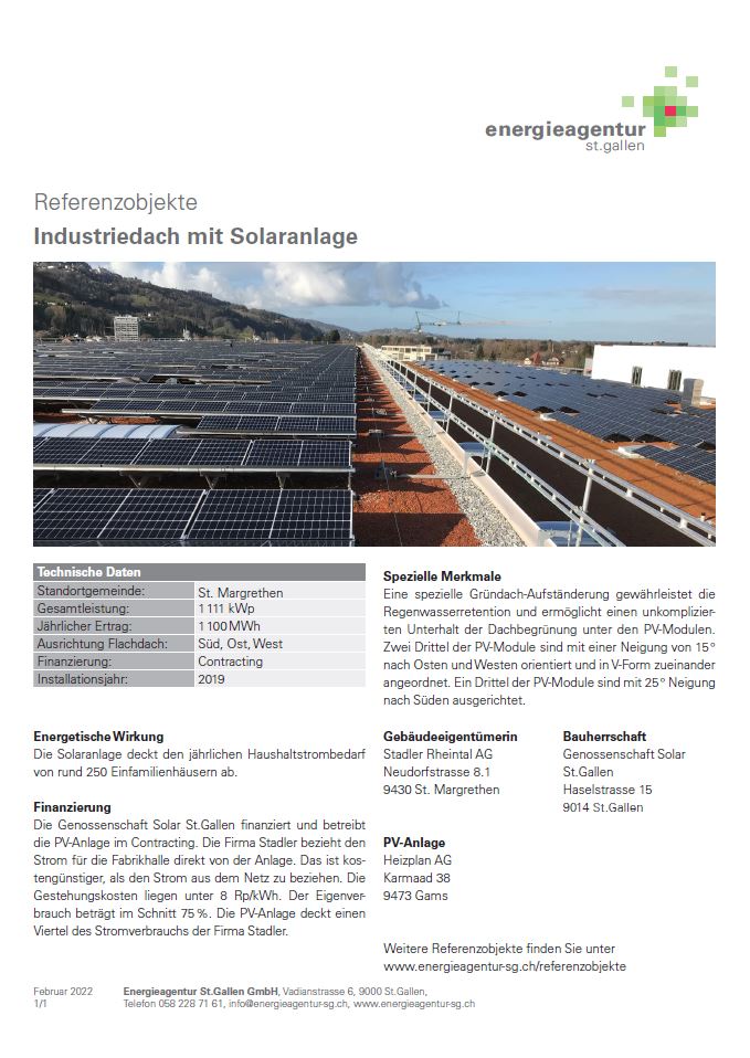 Industriedach in St. Margrethen