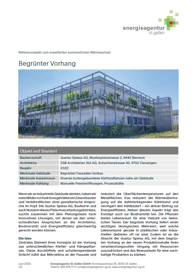 Begrünter Vorhang