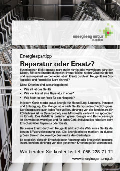 Reparatur oder Ersatz
