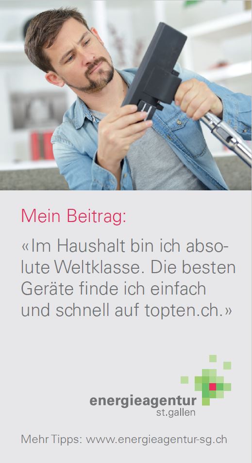 Im Haushalt bin ich absolute Weltklasse. Die besten Geräte finde ich einfach und schnell auf topten.ch.