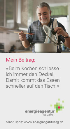 Beim Kochen schliesse ich immer den Deckel. Damit kommt das Essen schneller auf den Tisch.